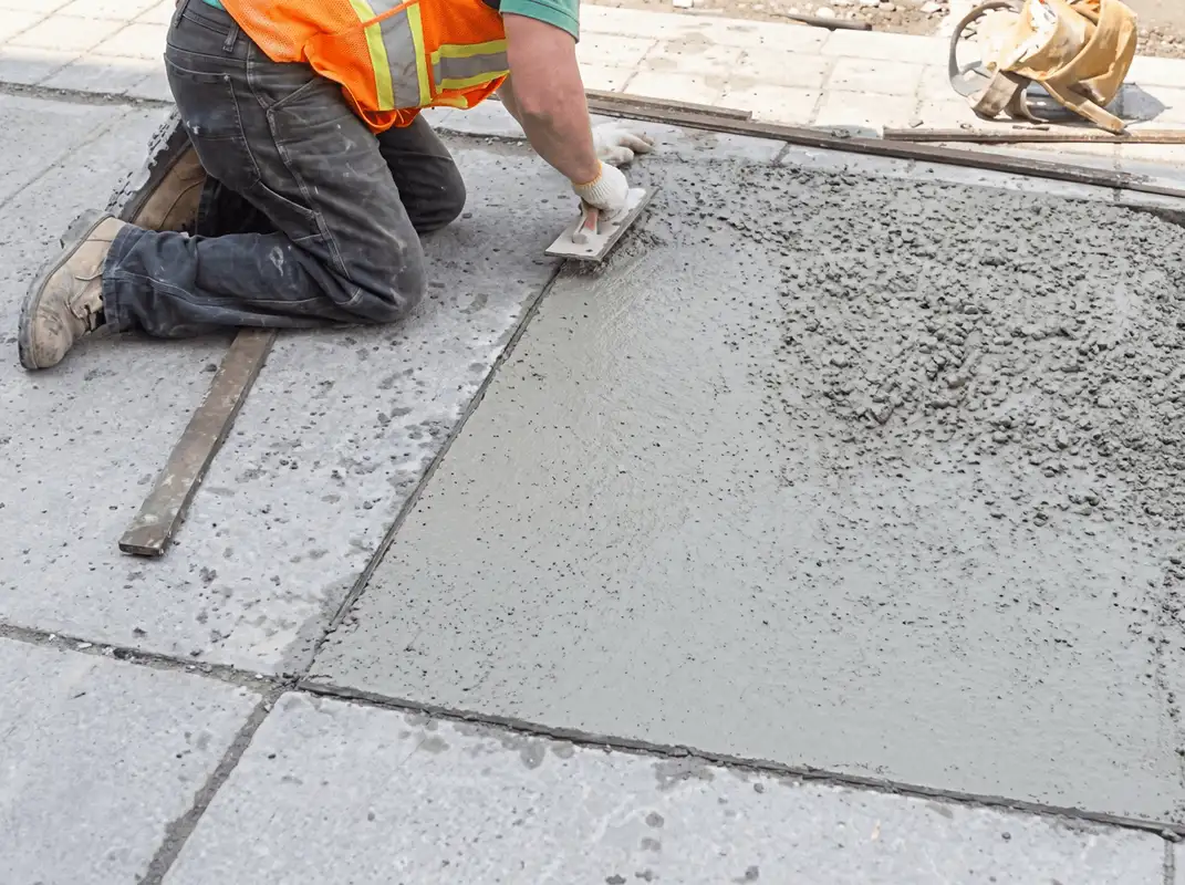 Professional repairing a concrete floor in Shreveport, LA