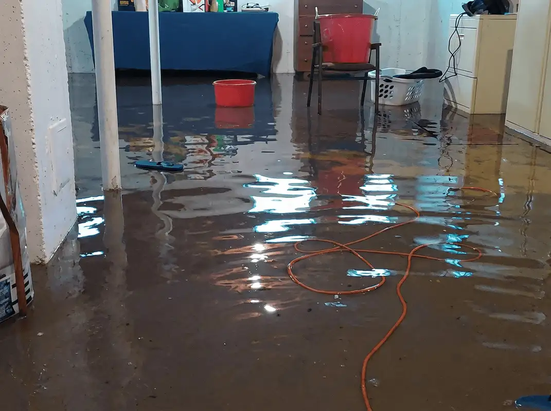 Basement with boiler, cabinets and washing machine completely flooded in Shreveport, LA